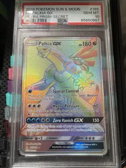 Palkia GX Secret Rare Holo Card PSA 10 165/156 Sm-Ultra Prism - Image 3
