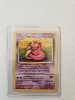 Slowbro 43/62 Uncommon Unlimited Fossil Pokemon Card LP - MP - Image 1
