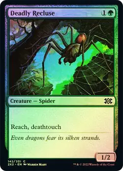 Deadly Recluse Double Masters 2022 MTG MAGIC CREATURE SPIDER FOIL - Image 1
