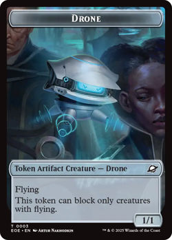 Drone 0003 - Lander 0006 ~ Token Double Sided NM MTG Edge of Eternities - Image 1