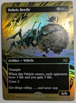 Debris Beetle Borderless First-Place Foil x1 Aetherdrift MTG LP/NM - Image 1