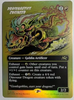 Draconautics Engineer Borderless First-Place Foil x1 Aetherdrift MTG LP/NM - Image 1