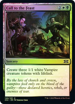 Call to the Feast Double Masters 2022 MTG MAGIC SORCERY FOIL - Image 1
