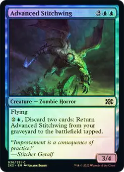 Advanced Stitchwing Double Masters 2022 MTG MAGIC CREATURE ZOMBIE HORROR FOIL - Image 1