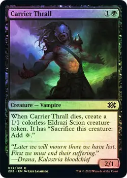 Carrier Thrall Double Masters 2022 MTG MAGIC CREATURE VAMPIRE FOIL - Image 1
