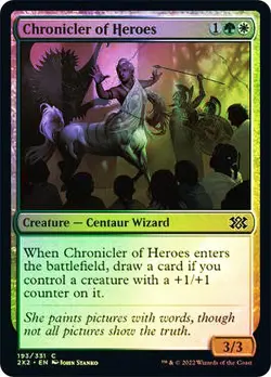 Chronicler of Heroes Double Masters 2022 MTG MAGIC CENTAUR WIZARD FOIL - Image 1