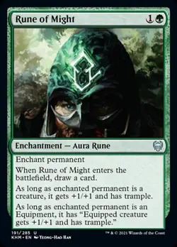 Rune of Might - Light Play MTG Kaldheim - Image 1