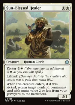 Sun-Blessed Healer, Foundations, Near Mint x 1 MTG - Image 1