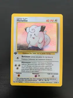 Carte Pokemon : Melofee 5/102 Edition 1 Set de Base Wizards Francaise - Image 1