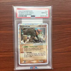 2004 POKEMON EX HIDDEN LEGENDS #98 REGIROCK EX-HOLO PSA 10 - Image 1