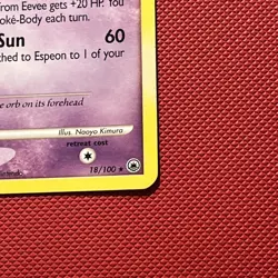 Espeon Majestic Dawn 18/100 - Regular Rare Pokemon Card Nintendo 2008 Light Play - Image 5
