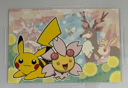 PSA 10 POKEMON CENTER ONLINE MONTHLY POSTCARD PIKACHU/CHERRIM MARCH 2017 POP 3 - Image 2