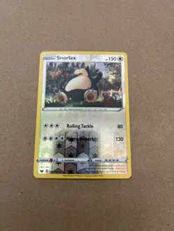 Snorlax 140/202 SWSH01 Sword & Shield Reverse Holo Card Pokemon TCG NM - Image 1