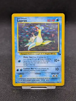 Lapras 10/62 Fossil Set Holo Rare Pokemon WOTC LP/Played - Image 1