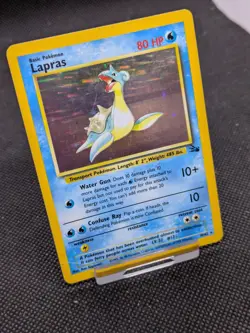 Lapras 10/62 Fossil Set Holo Rare Pokemon WOTC LP/Played - Image 2