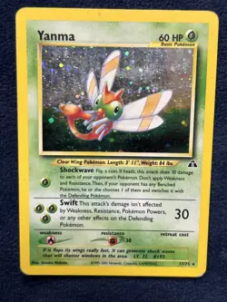 Yanma Unlimited Holo Rare 17/75 - Pokemon TCG Neo Discovery - Image 1