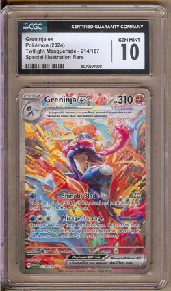 2024 POKEMON GRENINJA EX TWILIGHT SPECIAL ILLUSTRATION #214 CGC 10!! GEM MINT - Image 1