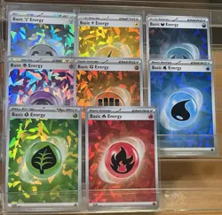 Cracked Ice Holo Energy Set of 8 - Terapagos EX Premium Collection - Pokemon - Image 1