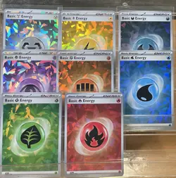 Cracked Ice Holo Energy Set of 8 - Terapagos EX Premium Collection - Pokemon - Image 2