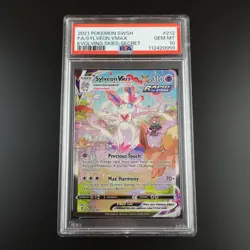 PSA 10 Sylveon Vmax 212/203 Evolving Skies Alternative Art Graded Pokemon Card - Image 1