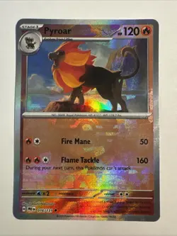 Pokemon Pyroar 016/131 Prismatic Evolutions Pokeball Reverse Holo NM - Image 1
