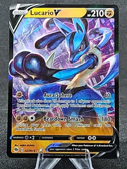 Lucario V: 027/073 - Champion's Path - Pokemon Card (NM) Ultra Rare - Image 1