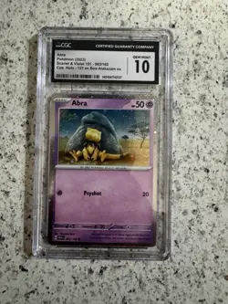 Pokemon Abra Cosmos Holo #063 Scarlet & Violet 151 - CGC 10 GEM MINT - Image 1
