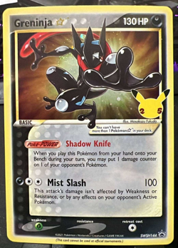 Pokemon Greninja Celebrations Gold Star 25th Anniversary SWSH144 Sealed! PROMO - Image 1