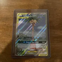 Pokemon TCG Rowlet & Alolan Exeggutor Tag Team GX Unified Minds 215/236 - Image 1