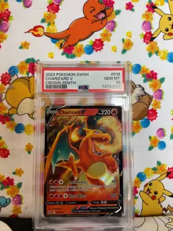 PSA 10 Gem Mint Pokemon TCG Charizard V Crown Zenith 018/159 Holo Ultra Rare - Image 1