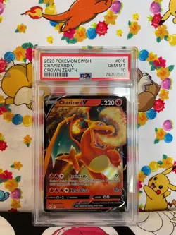 PSA 10 Gem Mint Pokemon TCG Charizard V Crown Zenith 018/159 Holo Ultra Rare - Image 2
