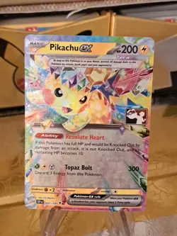 Pikachu Ex Pokemon Prize Pack Series 7 Promo Pokemon Card NM/LP Stamp - Image 1