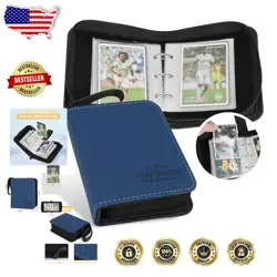 Secure Trading Card Binder with PU Leather Cover - Holds 80 Cards Safely - Image 1
