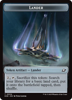 Robot 0010 - Lander 0004 ~ **Foil** Token DS NM MTG Edge of Eternities - Image 2