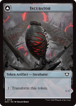 Incubator 0015 - Phyrexian 0015 ~ **Foil** Token DS NM MTG Edge of Eternities - Image 1