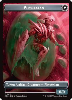 Incubator 0015 - Phyrexian 0015 ~ **Foil** Token DS NM MTG Edge of Eternities - Image 2