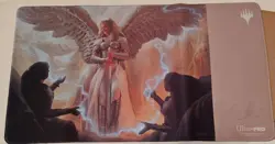 Mtg Serra Angel John Avon Autographed Playmat - Image 1