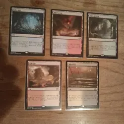 Mtg Counter Color Fetch Land Japanese Set Of 5 - Image 1
