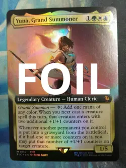 Mtg Great Summoner Yuna Fic Expansion English Version Foil - Image 1