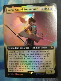 Mtg Great Summoner Yuna Fic Expansion English Version Foil - Image 2