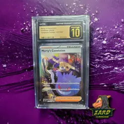 POKEMON CGC 10 PRISTINE SV Temporal Forces Morty's Conviction 211/162 SIR *2083 - Image 1