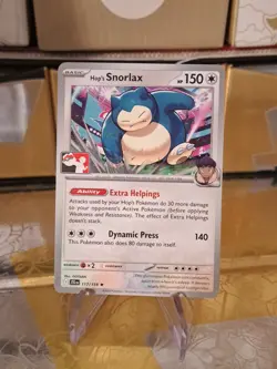 Hop's Snorlax Pokemon Prize Pack Series 7 Promo Pokemon Card NM/LP Stamp - Image 1