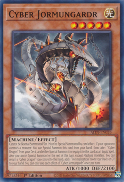 ALIN-EN026 Cyber Jormumgardr 1st Edition YuGiOh Card - Image 1
