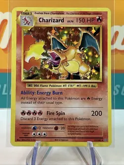 Charizard #11 Holo Rare Pokemon 2016 XY Evolutions LP - Image 3