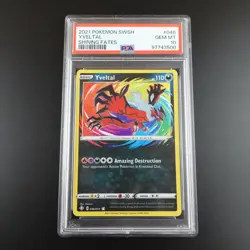 PSA 10 Yveltal 046/072 Pokemon Shining Fates Amazing Rare Holo Graded Card - Image 1
