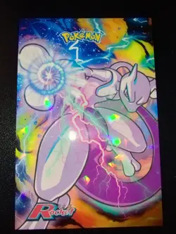 Team Rocket Mewtwo Cracked Ice Holo Card Rocket Team Card Database Peru Set - Image 1