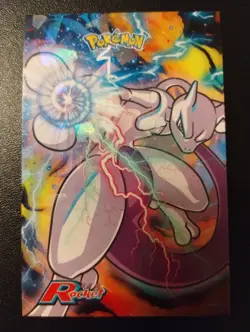 Team Rocket Mewtwo Cracked Ice Holo Card Rocket Team Card Database Peru Set - Image 2