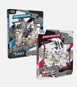 Pokemon Black Bolt & White Flare Binders Set of 2 9 Pocket Holds 198 Cards Each - Image 1