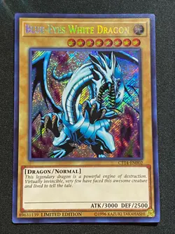 Blue-Eyes White Dragon Secret Rare Limited Edition 2017 Yugioh Card Ct14-En002 - Image 1