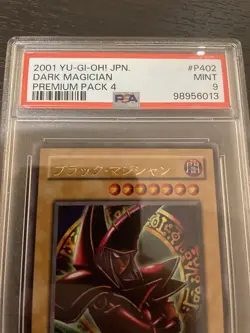 PSA 9 Mint Dark Magician P4-02 Premium Pack 4 2001 Japanese Graded Card - Image 3